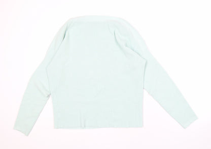 Phase Eight Unisex Green Lightweight Button Jumper