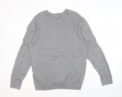 Gap Men's Grey V-Neck Pullover Jumper, Size L