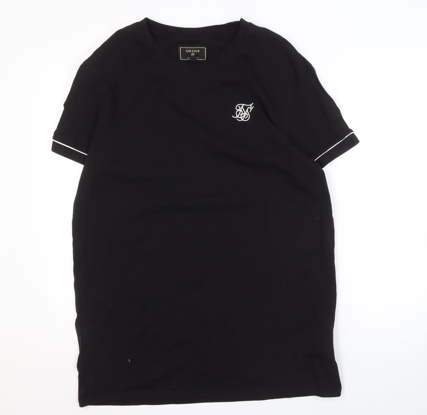 SikSilk Black Men's XL Logo T-Shirt
