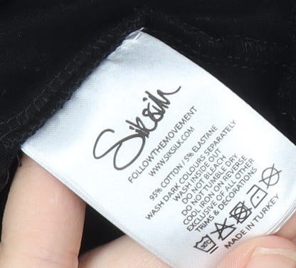 SikSilk Black Men's XL Logo T-Shirt