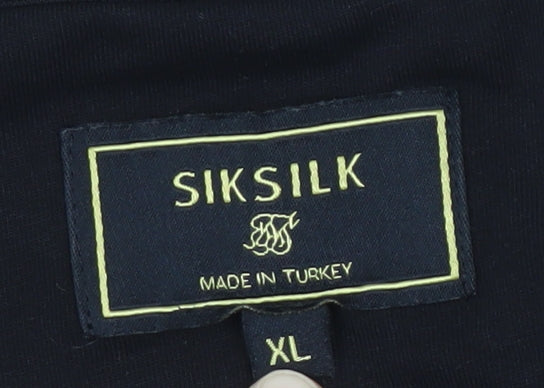 SikSilk Black Men's XL Logo T-Shirt