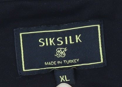 SikSilk Black Men's XL Logo T-Shirt