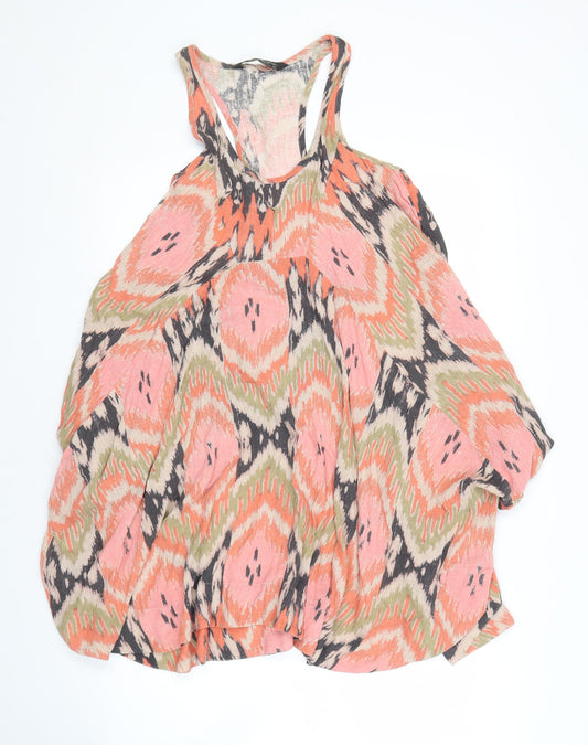 AllSaints Women's Multicoloured Geometric Silk Dress