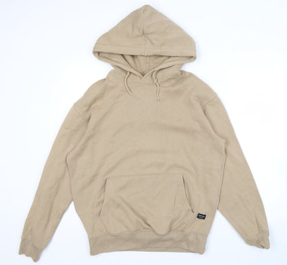 Mens UK Size M JACK & JONES Beige Pullover Hoodie