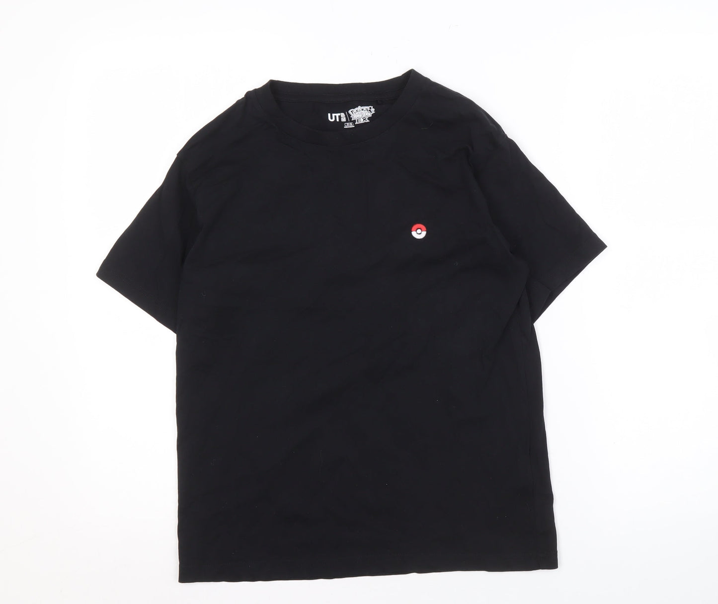 Uniqlo Pokémon Black Anime T-Shirt, Size 11-12, Cotton