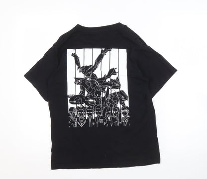 Uniqlo Pokémon Black Anime T-Shirt, Size 11-12, Cotton