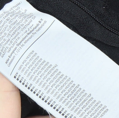 Nike Women's Black Dri-Fit Sweatshirt, Size S, Logo Accent