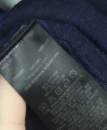 Ted Baker Men's Blue Jumper, L - V-Neck, Cotton Blend