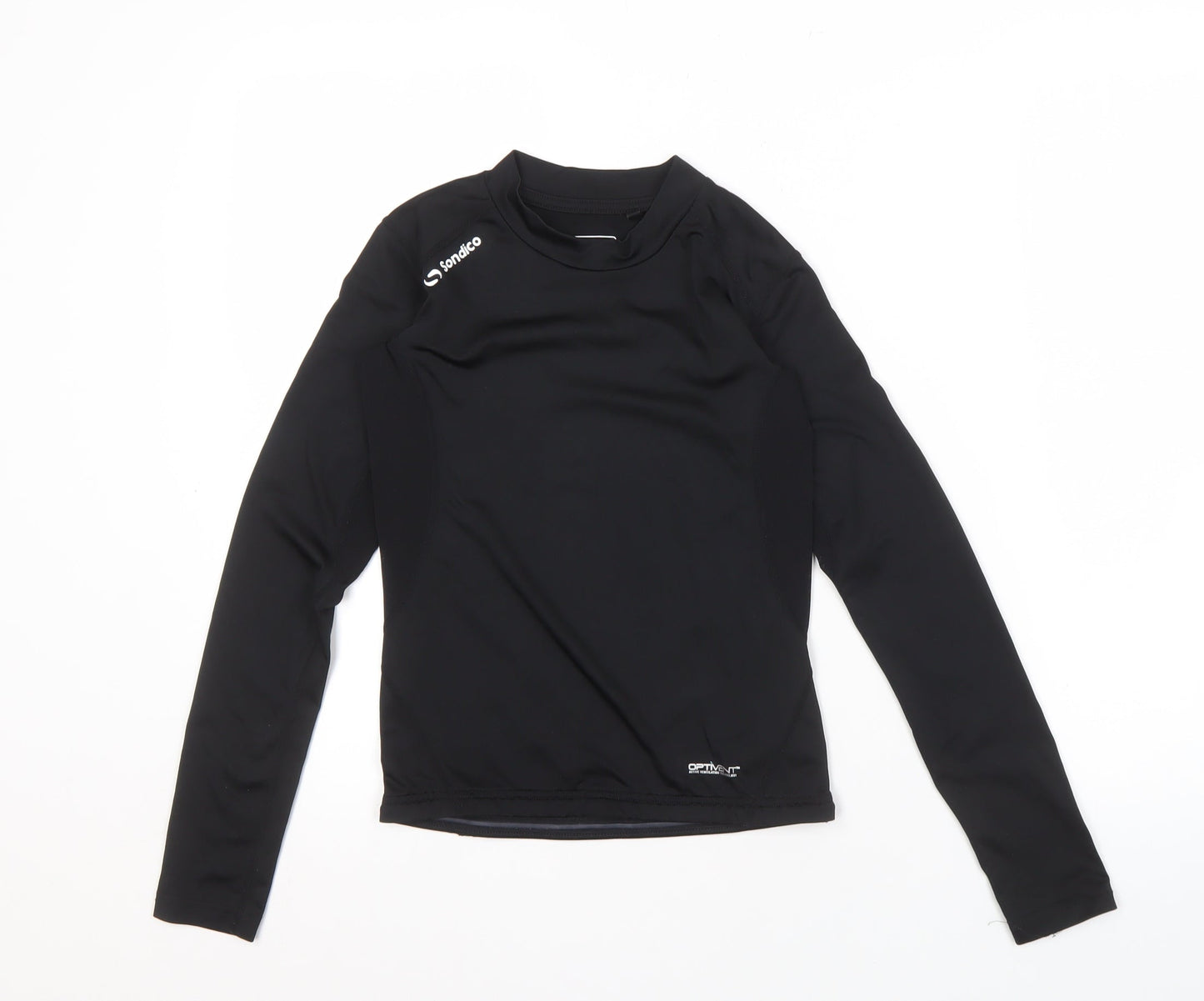 Sondico Boys Black Long Sleeve Athletic T-Shirt, 11-12 Years