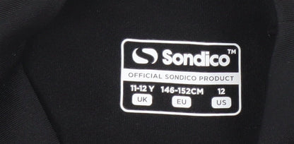 Sondico Boys Black Long Sleeve Athletic T-Shirt, 11-12 Years