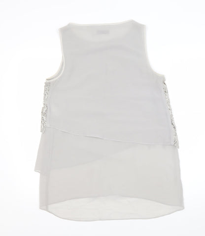 Mint Velvet Women's Grey Hi-Low Lace Shift Dress