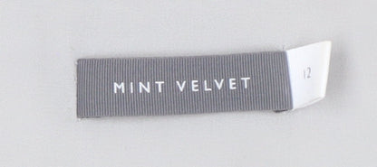 Mint Velvet Women's Grey Hi-Low Lace Shift Dress