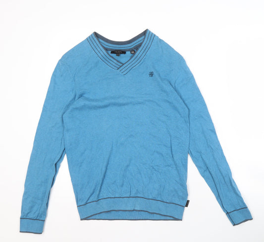 Ted Baker Men's Blue V-Neck Pullover Jumper M