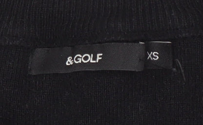 &GOLF Women's Black XS Knit Dress Long Sleeve