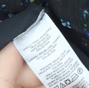 LOFT Women's Black Floral Blouse, Size M