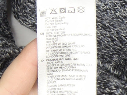 Maine Men's Grey V-Neck Pullover Jumper M