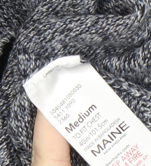 Maine Men's Grey V-Neck Pullover Jumper M