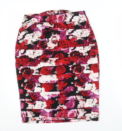 David Emanuel Women Floral Pencil Skirt Multicoloured Size 10