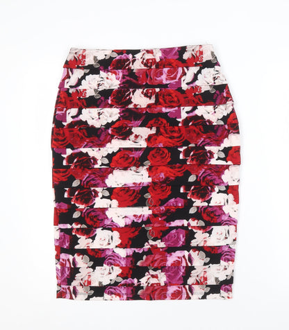 David Emanuel Women Floral Pencil Skirt Multicoloured Size 10