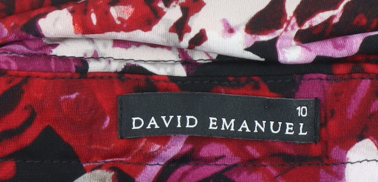 David Emanuel Women Floral Pencil Skirt Multicoloured Size 10