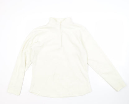 Peter Storm Women's White Fleece Sweatshirt Size 16