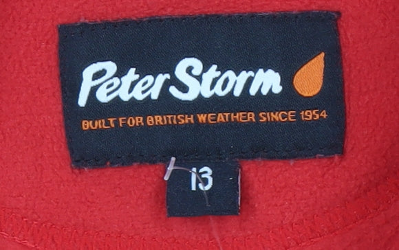 Peter Storm Boys Red Fleece Pullover Sweatshirt, Size 13