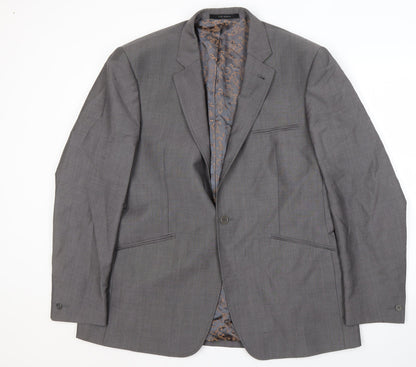 Ted Baker Men's Grey Wool Suit - Size 46R, Formal Jacket