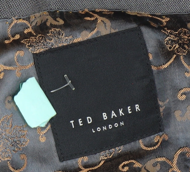 Ted Baker Men's Grey Wool Suit - Size 46R, Formal Jacket