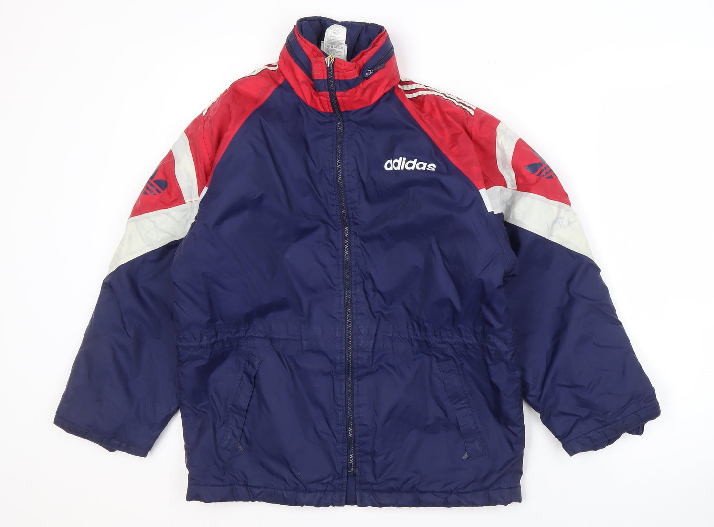 Adidas Men's Blue Windbreaker Jacket - M