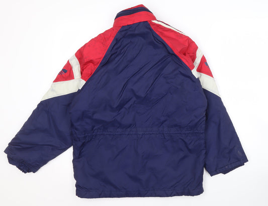 Adidas Men's Blue Windbreaker Jacket - M