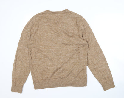 GAP Men's Beige Pullover Jumper M Cotton Blend