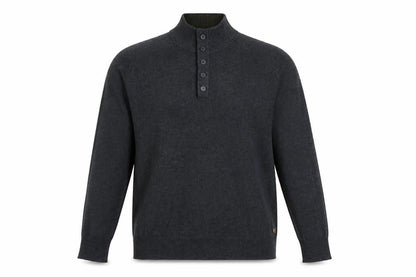Mens UK Size L White Stuff Black Henley Jumper
