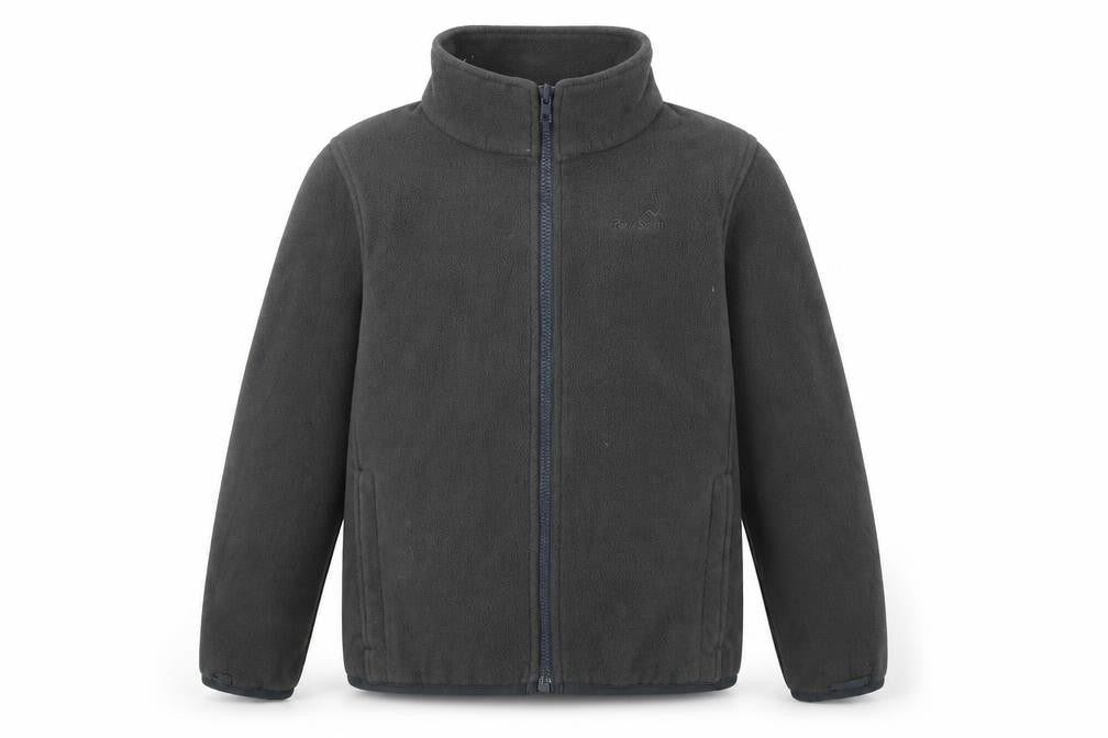 Front view of Peter Storm boys’ grey basic fleece jacket 11-12 years