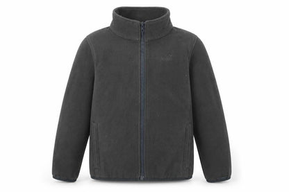 Front view of Peter Storm boys’ grey basic fleece jacket 11-12 years