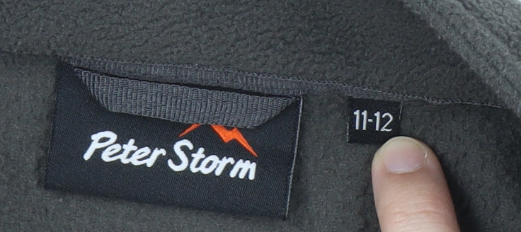Peter Storm Boys Grey Basic Fleece Jacket 11-12 Years