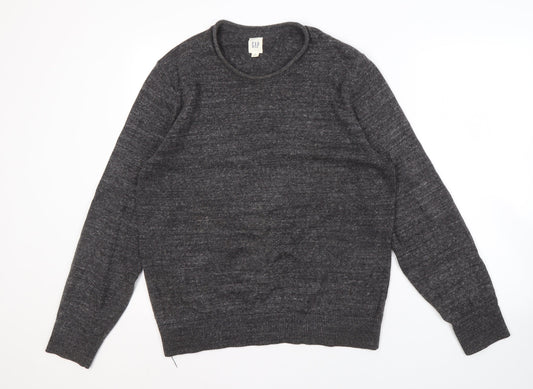 GAP Men's Grey M Pullover Jumper, Cotton Blend