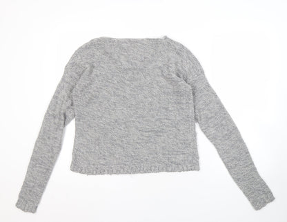 Womens UK Size M Superdry Grey Pullover Jumper