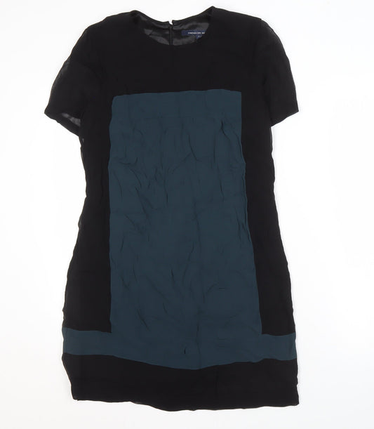 French Connection Women’s Black Colourblock Shift Dress 10