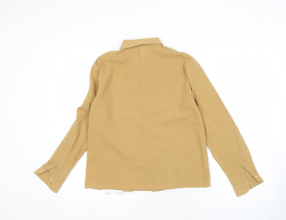 LondonPride Women's Beige Button-Up Shirt Size 14