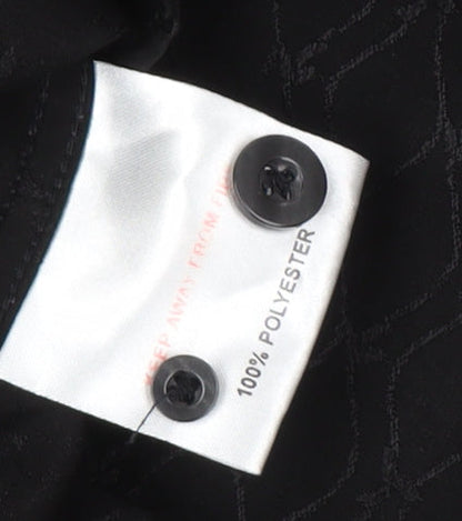 Vintage Men's XL Black Button-Up Shirt