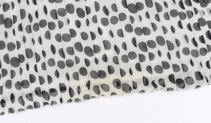 River Island Women's White Polka Dot Tunic Blouse Size 14