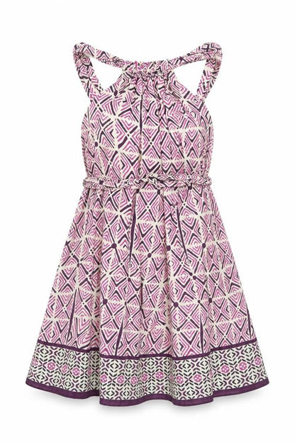 Zara Women's Multicoloured S Geometric Dress, Cotton