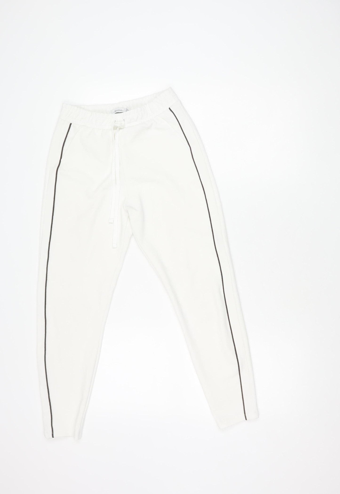 Bershka Women's White Jogger Trousers - Size S