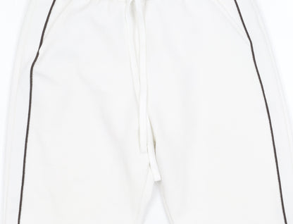Bershka Women's White Jogger Trousers - Size S