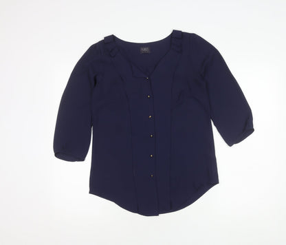Womens UK Size 8 Marks and Spencer Navy Basic Blouse