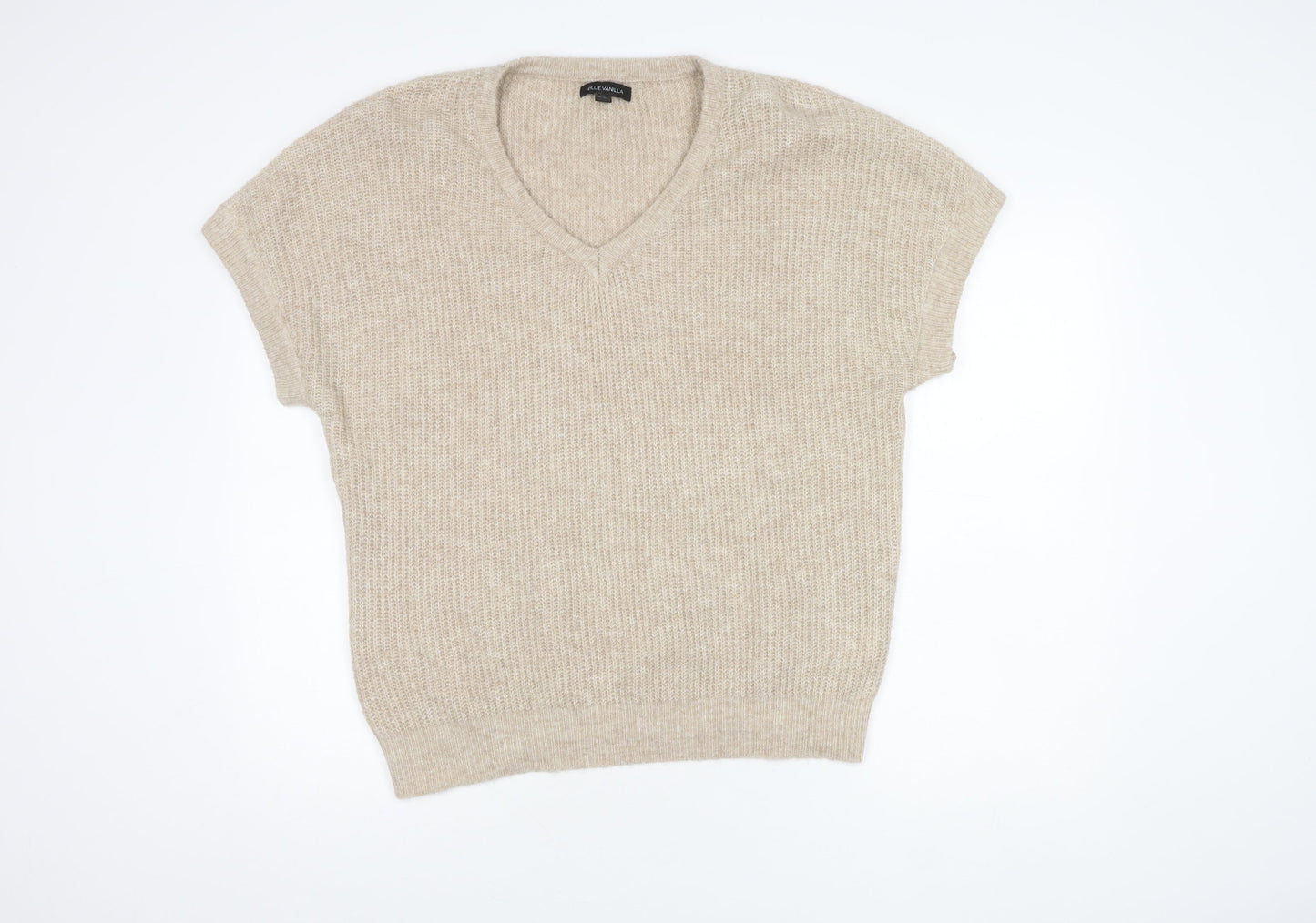 Womens UK Size M/L Blue Vanilla Beige Pullover Jumper