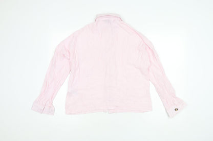 Womens UK Size 6 Topshop Pink Basic Button-Up