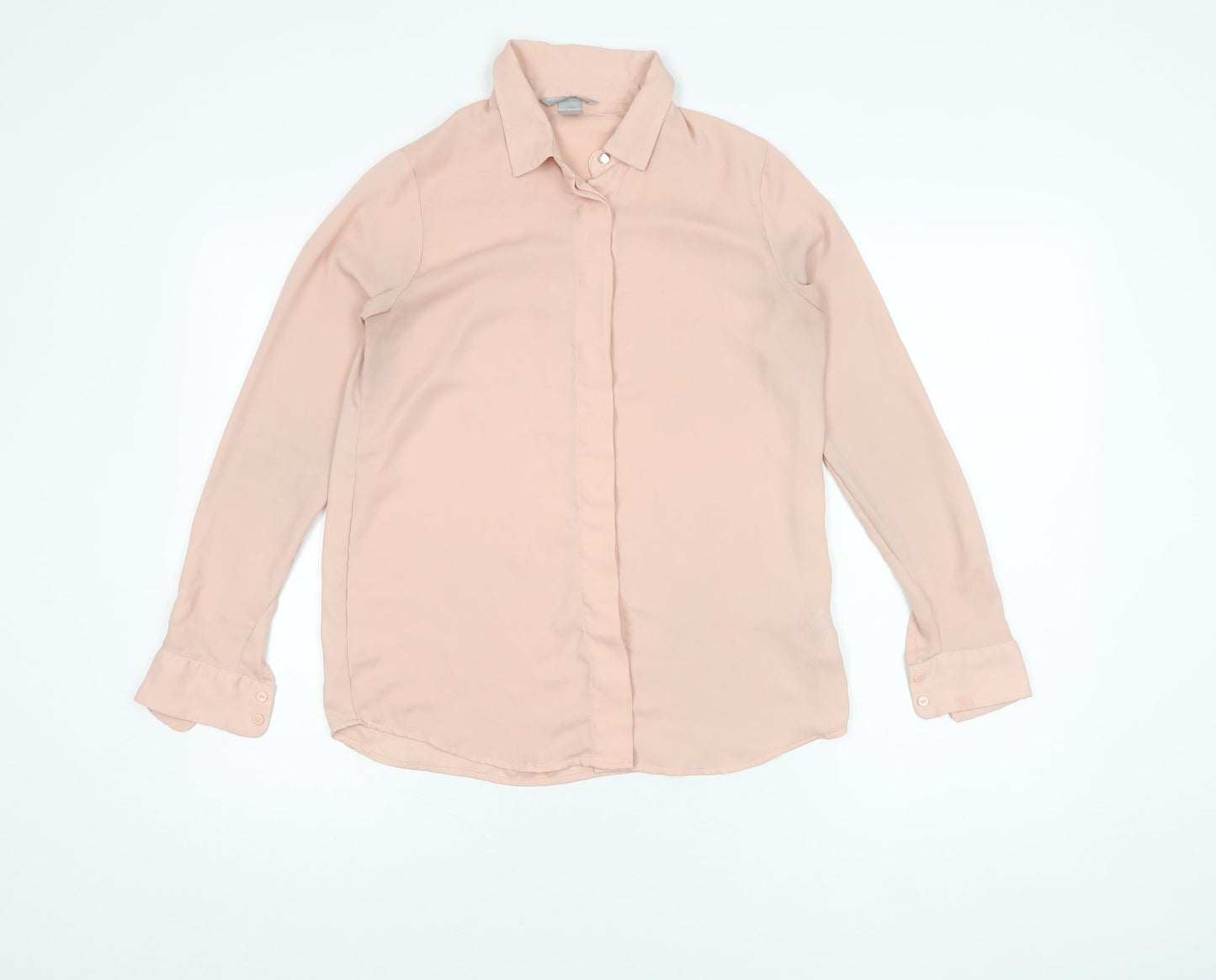 Womens UK Size 6 H&M Pink Basic Blouse