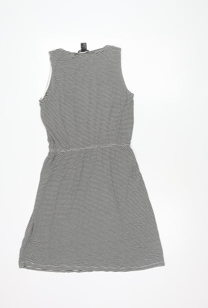 H&M Women's Black Asymmetric Shift Dress S