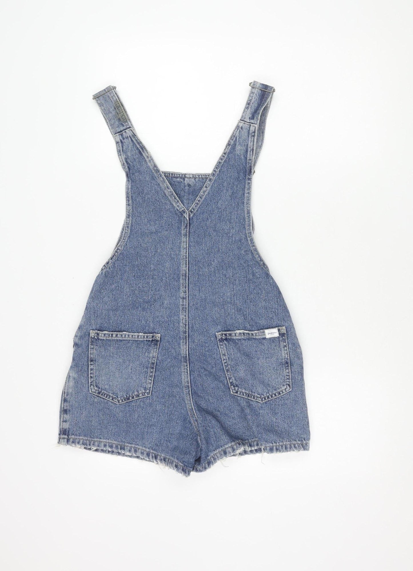 Stradivarius Women's Blue Denim Dungaree - Size 6